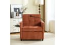 STILVORA Schlafsofa Chenille Orange 2-in-1 mit verstellbarer Rückenlehne Bild 1