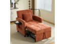 STILVORA Schlafsofa Chenille Orange 2-in-1 mit verstellbarer Rückenlehne Bild 2
