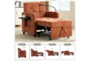 STILVORA Schlafsofa Chenille Orange 2-in-1 mit verstellbarer Rückenlehne Bild 4