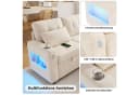STILVORA Schlafsofa Ecksofa Beige mit Schlaffunktion, USB & LED Bild 4