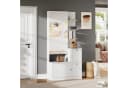 STILVORA Hochschrank mit Spiegel und Schuhschrank Weiß Bild 3