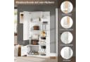 STILVORA Hochschrank mit Spiegel und Schuhschrank Weiß Bild 5