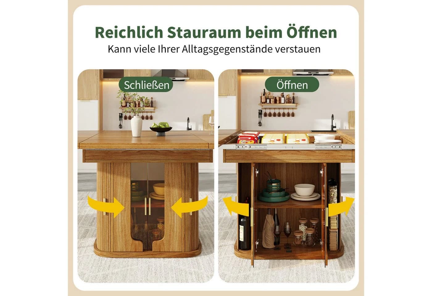 STILVORA Esstisch Ausziehbar Oval Braun Walnuss - Bild 5