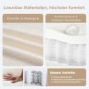 STILVORA Schlafsofa 2 Sitzer Chenille Weiß mit 3 Kissen Bild 3