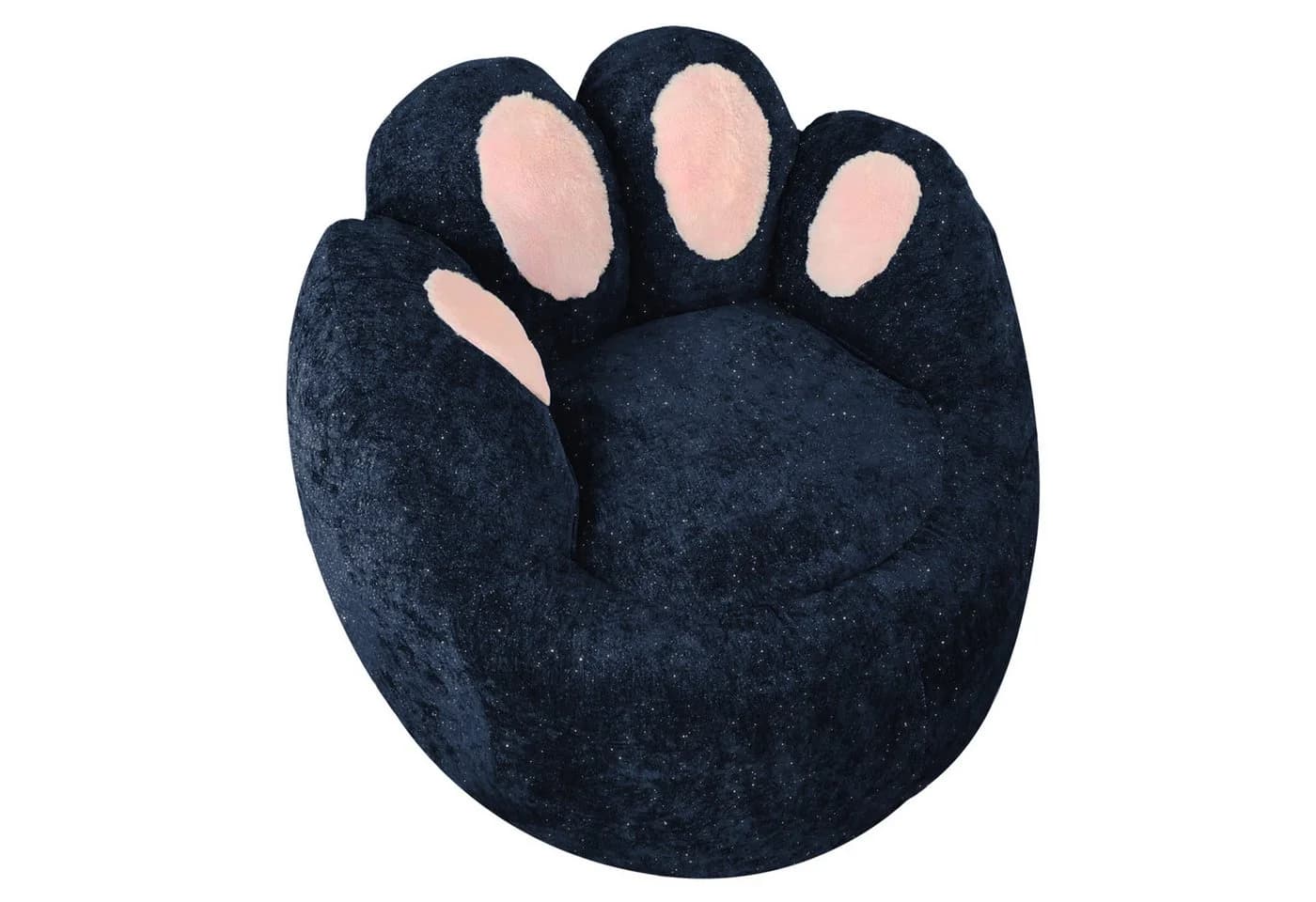 STILVORA Loungesessel Blau Organische Kontur Flanelloptik