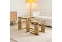 STILVORA 2er-Set Beistelltische Glas Gold Modern Bild 2
