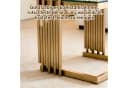 STILVORA 2er-Set Beistelltische Glas Gold Modern Bild 4