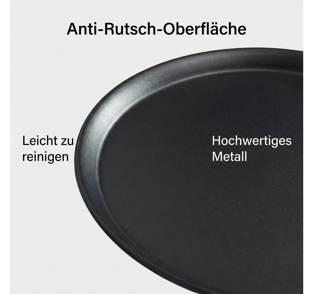 STILVORA Beistelltisch rund Schwarz/Gold Metall - Bild 4