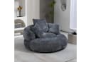 STILVORA Relaxsessel Chenille Grau Ergonomischer Sitzsack Bild 2
