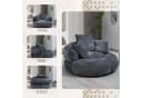 STILVORA Relaxsessel Chenille Grau Ergonomischer Sitzsack Bild 4