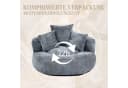 STILVORA Relaxsessel Chenille Grau Ergonomischer Sitzsack Bild 5