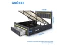 STILVORA Polsterbett 140x190 Samt Grau mit Bettkasten & LED Bild 4