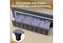 STILVORA Polsterbett 140x190 Samt Grau mit Bettkasten & LED Bild 5