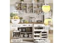 STILVORA Highboard 140cm Weiß mit LED, USB & Weinregal Bild 5