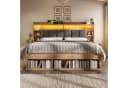 STILVORA Stauraumbett 180x200 mit LED, USB & Nachttischen Bild 1