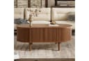 STILVORA Couchtisch höhenverstellbar Oval Nussbaum MDF Kiefer Bild 1