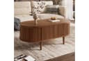 STILVORA Couchtisch höhenverstellbar Oval Nussbaum MDF Kiefer Bild 3