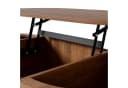STILVORA Couchtisch höhenverstellbar Oval Nussbaum MDF Kiefer Bild 4