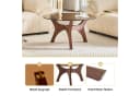 STILVORA Runder Couchtisch Glasplatte Braun Schwarz Bild 5