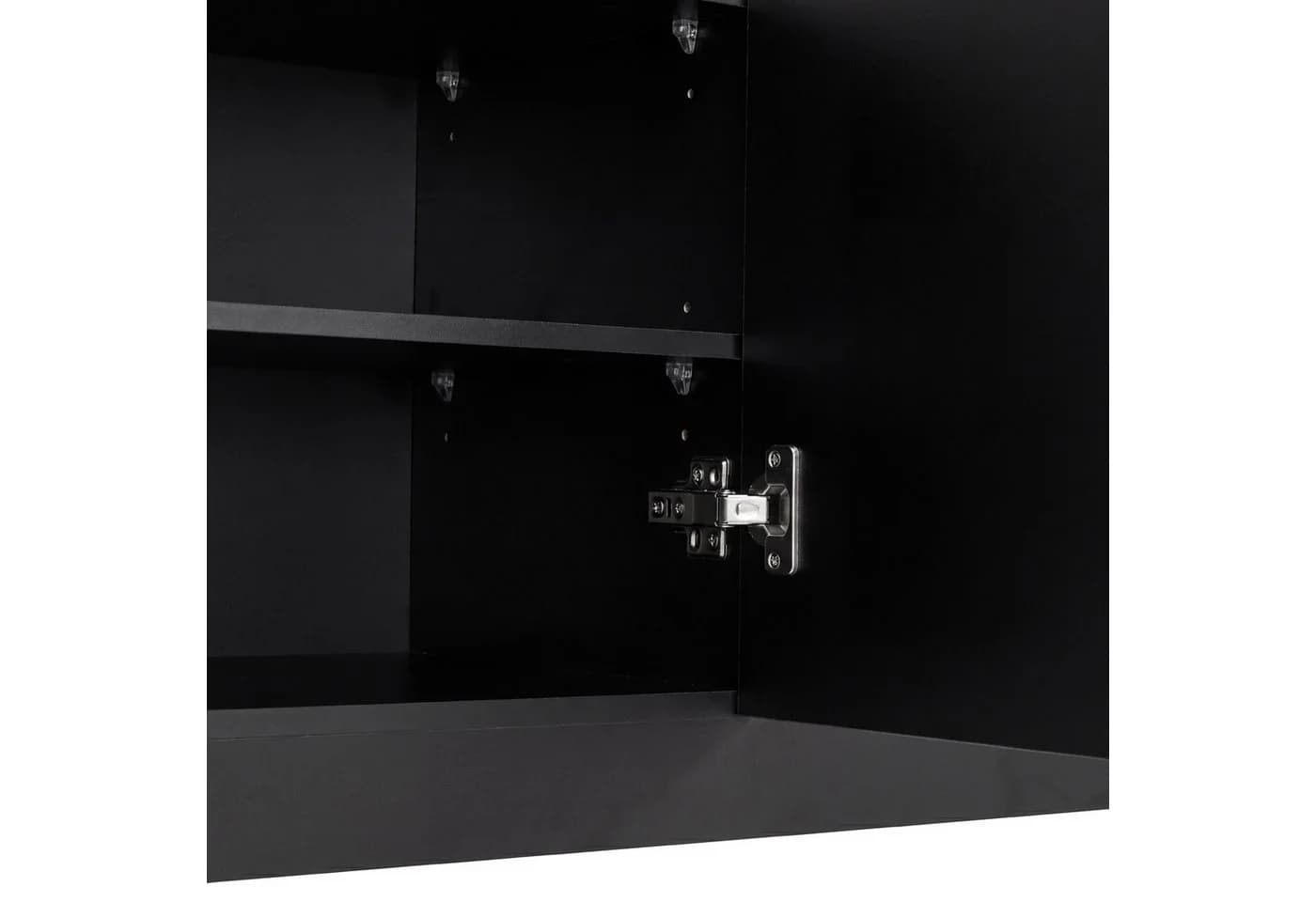 STILVORA Garderoben-Set mit Spiegel und Sitzbank Schwarz - Bild 4