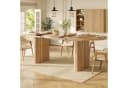 STILVORA Ausziehbarer Esstisch Oval Braun MDF Metall Bild 3