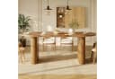 STILVORA Ausziehbarer Esstisch Oval Braun MDF Metall Bild 5