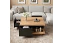 STILVORA Couchtisch mit 3 Schubladen Schwarz Holzoptik Bild 1