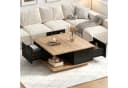 STILVORA Couchtisch mit 3 Schubladen Schwarz Holzoptik Bild 2