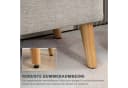 REDOM Polsterbank Beige Gummiholz mit Stauraum Bild 5