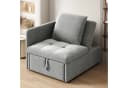 REDOM Schlafsofa 3-in-1 mit verstellbarer Rückenlehne Grau Leinenstoff Bild 5