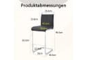 REDOM Barhocker 2er-Set Schwarz Kunstleder Metall Bild 5