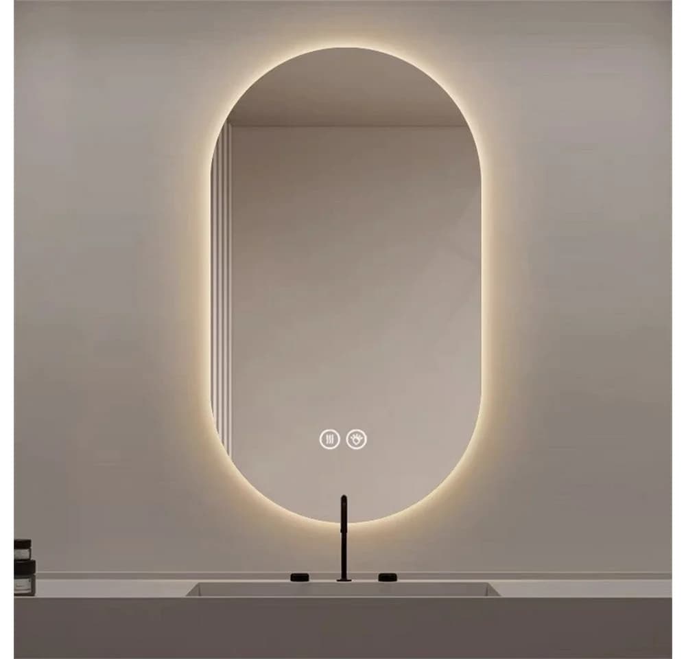REDOM LED Badspiegel mit Touch-Steuerung und Anti-Beschlag Silber - Bild 2
