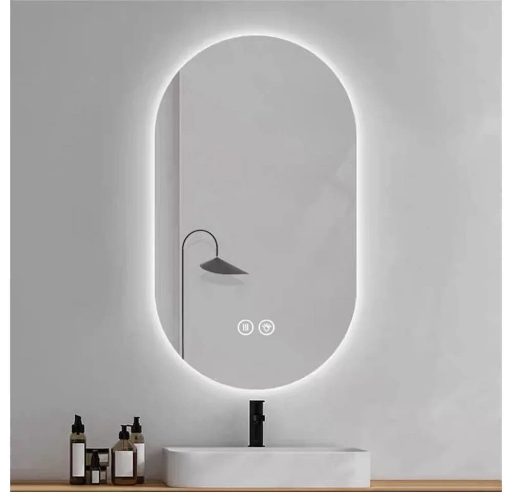 REDOM LED Badspiegel mit Touch-Steuerung und Anti-Beschlag Silber - Bild 3