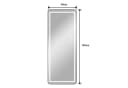 REDOM LED Standspiegel Schwarz/Silber mit 3-Farb-Dimmung Bild 1