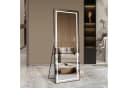 REDOM LED Standspiegel Schwarz/Silber mit 3-Farb-Dimmung Bild 2