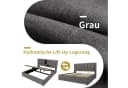 REDOM Polsterbett 180x200 mit Bettkasten und USB-Ladestation Grau Bild 5
