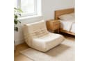 REDOM Lazy Sofa 2-Sitzer Beige Teddyfleece Ergonomisch Bild 3