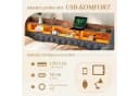 REDOM Schlafsofa mit Ausziehbett, LED-Licht und USB-C Grau Bild 4