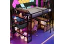REDOM Hochbett Metall-Gaming mit LED-Beleuchtung & Schreibtisch Bild 2