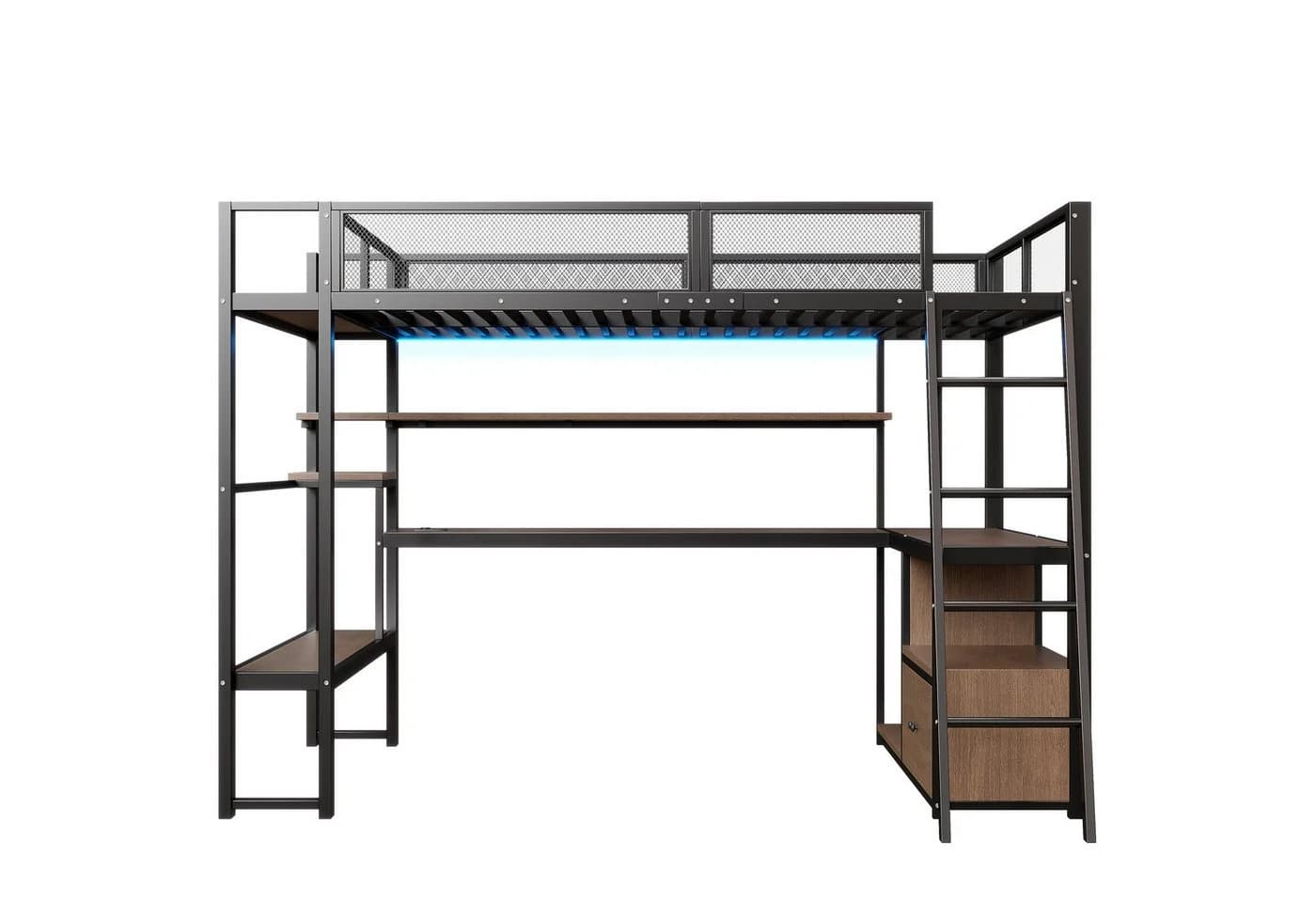 REDOM Hochbett Metall-Gaming mit LED-Beleuchtung & Schreibtisch - Bild 5