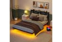 REDOM Kinderbett Metallbett mit LED-Licht und Ladefunktion Schwarz Bild 2