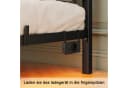 REDOM Kinderbett Metallbett mit LED-Licht und Ladefunktion Schwarz Bild 3
