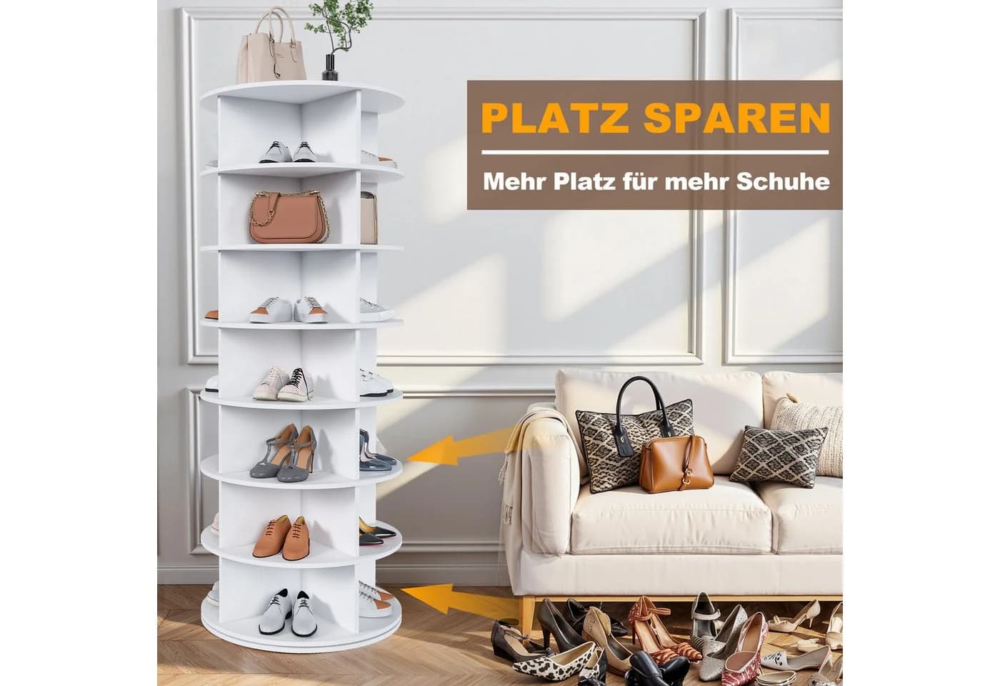 REDOM Schuhschrank Platzsparendes Design mit 360° Drehfunktion - Bild 5