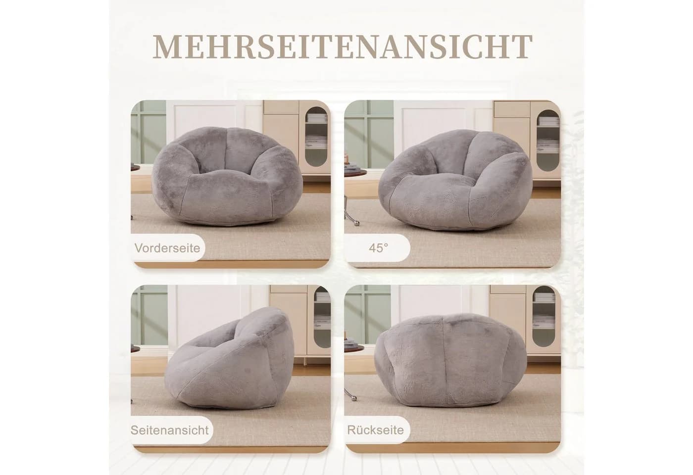 REDOM Sitzsack Einzelsofa weicher Sitz Memory-Schaum