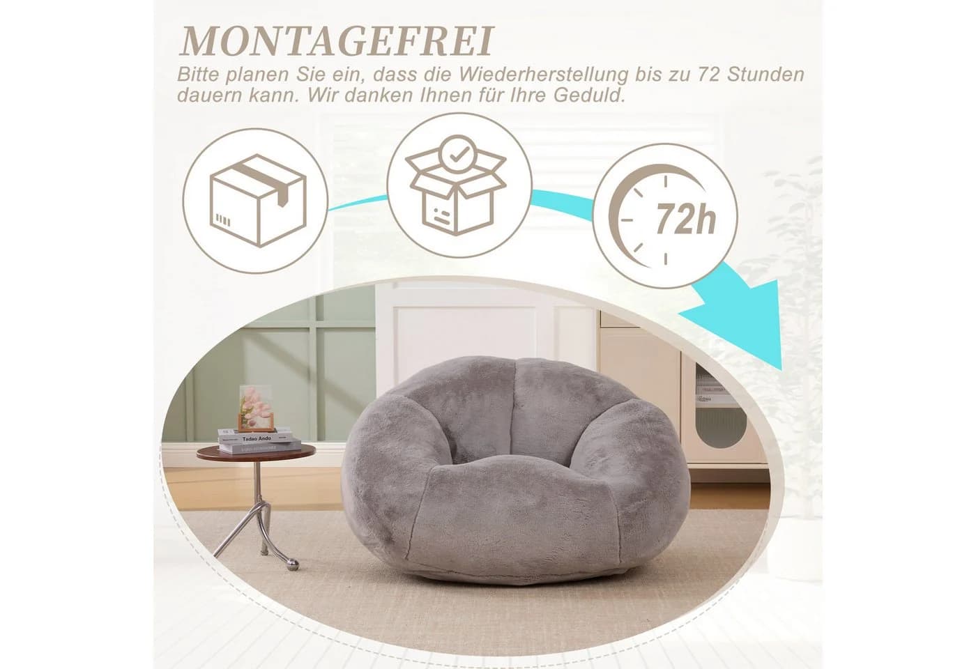 REDOM Sitzsack Einzelsofa weicher Sitz Memory-Schaum - Bild 3