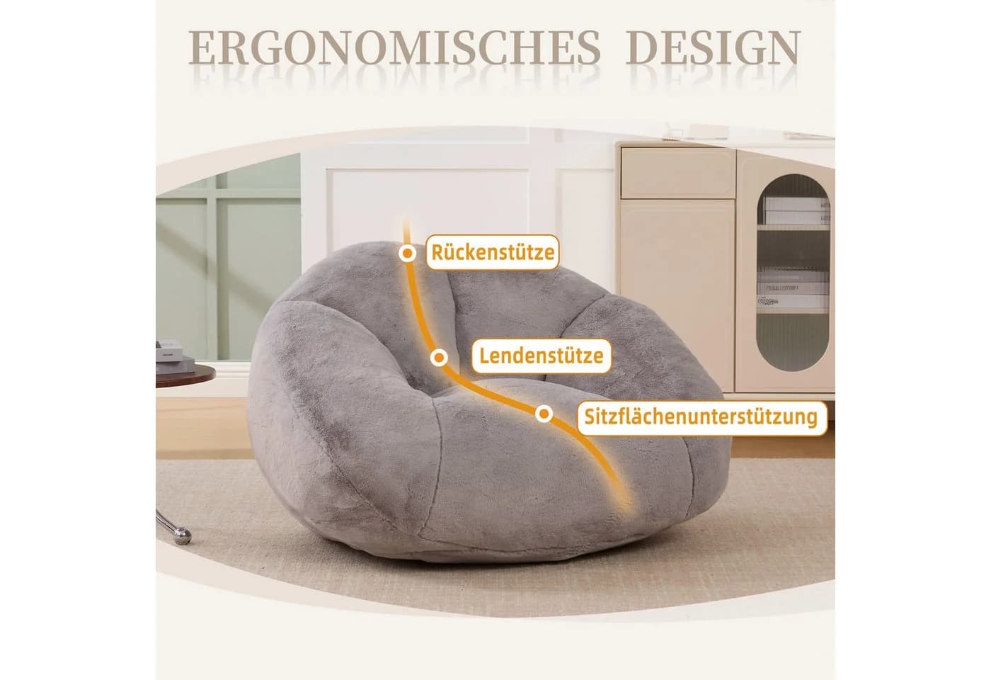 REDOM Sitzsack Einzelsofa weicher Sitz Memory-Schaum - Bild 5