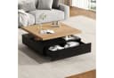 REDOM Couchtisch 70x70 cm mit drehbarer Platte und Stauraum Bild 2
