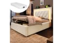 REDOM Polsterbett Beige mit LED, USB-C & Bettkasten Bild 2