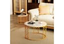 REDOM Couchtisch-Set, Beistelltisch für Schlafzimmer und Balkon, Marmoroptik, 2er-Set Bild 4