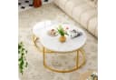 REDOM Couchtisch-Set 2er, Beistelltisch für Schlafzimmer Balkon, Marmoroptik Bild 1